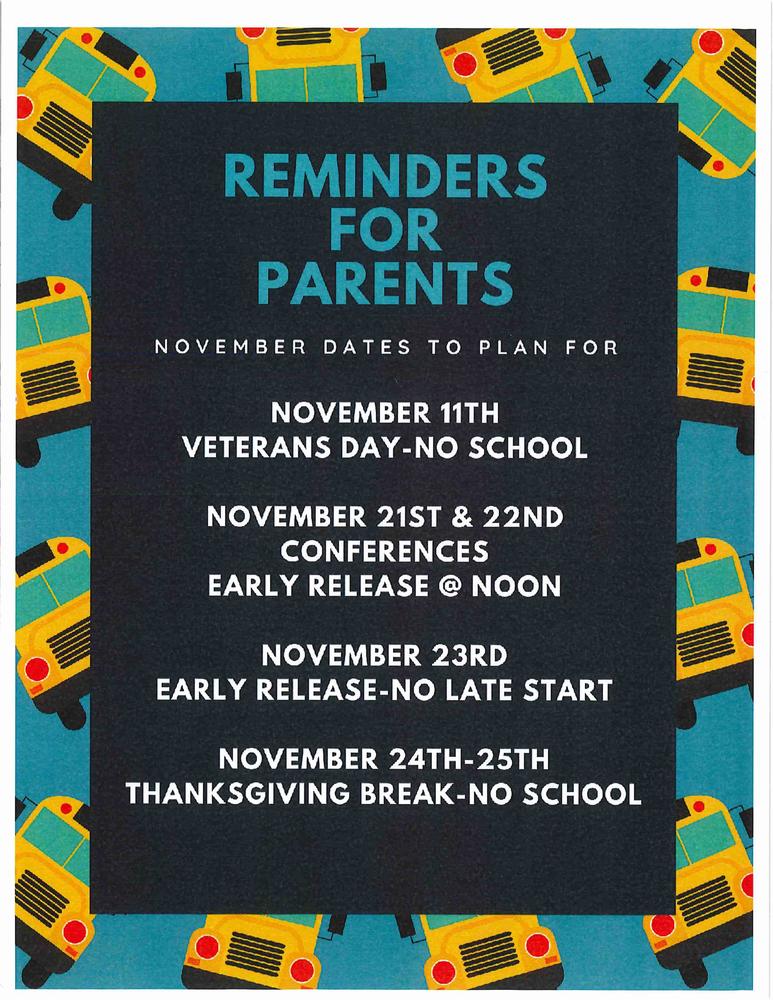 Important November Dates